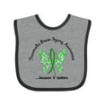 thumbnail image 1 of Inktastic Traumatic Brain Injury TBI Butterfly 6.1 Boys Baby Bib, 1 of 4