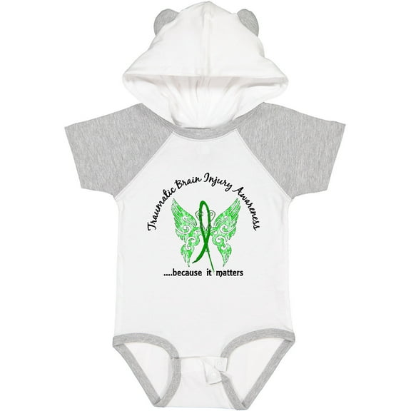 Inktastic Traumatic Brain Injury TBI Butterfly 6.1 Boys Baby Bodysuit