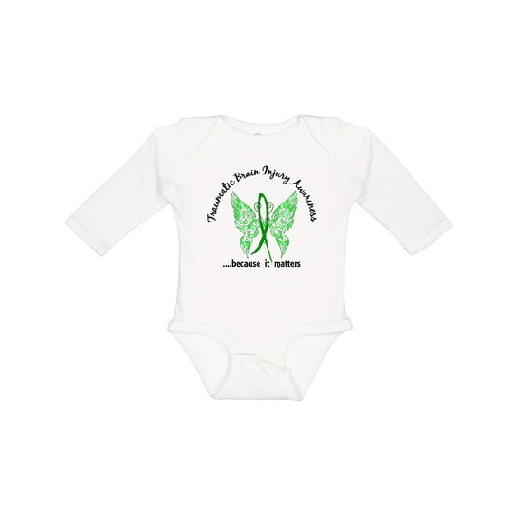 Inktastic Traumatic Brain Injury Tbi Butterfly 6.1 Boys Long Sleeve Baby Bodysuit