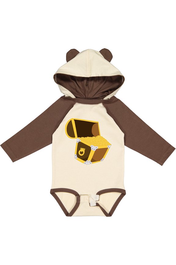 Treasure chest Boys or Girls Long Sleeve Baby Bodysuit