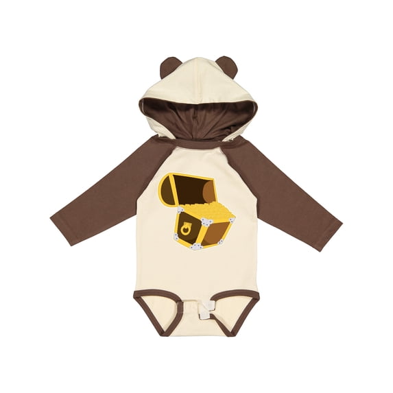 Inktastic Treasure chest Boys or Girls Long Sleeve Baby Bodysuit