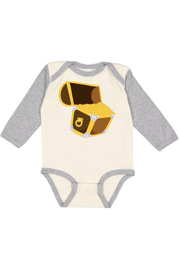 Treasure chest Boys or Girls Long Sleeve Baby Bodysuit
