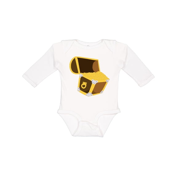Inktastic Treasure chest Boys or Girls Long Sleeve Baby Bodysuit