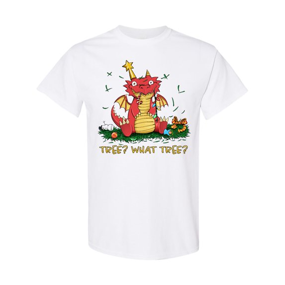 Inktastic Tree? What Tree? Cute Christmas Dragon T-Shirt