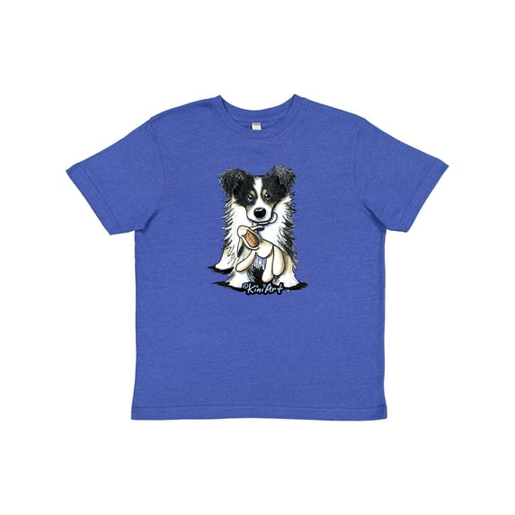 Inktastic Tri-Color Border Collie Youth T-Shirt