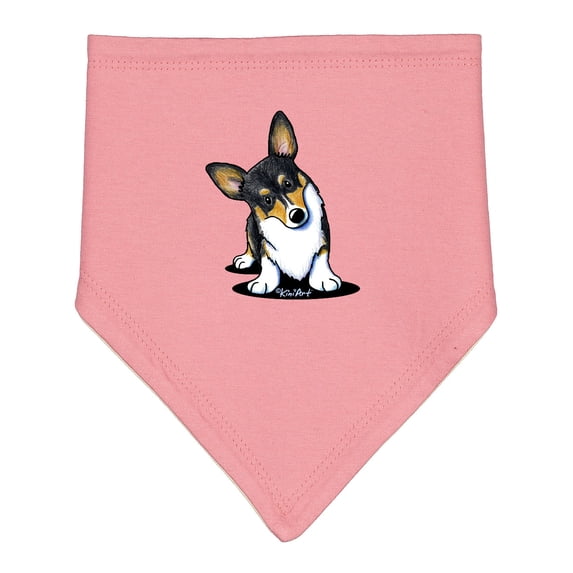 Inktastic Tri Color Corgi Baby Bandana Bib