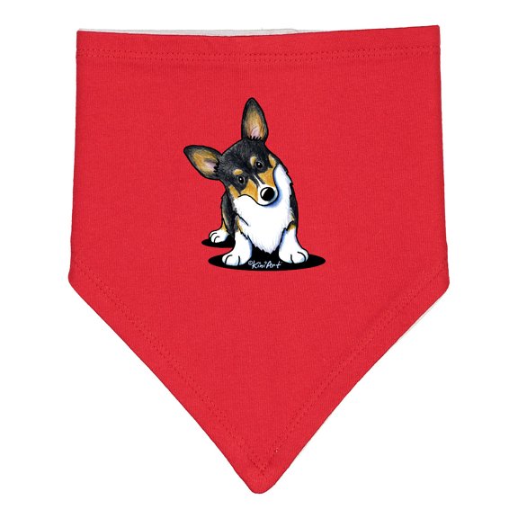 Inktastic Tri Color Corgi Baby Bandana Bib