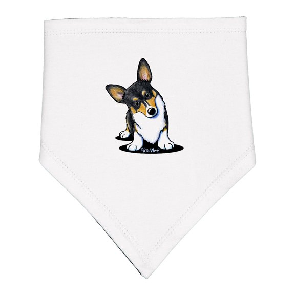 Inktastic Tri Color Corgi Baby Bandana Bib