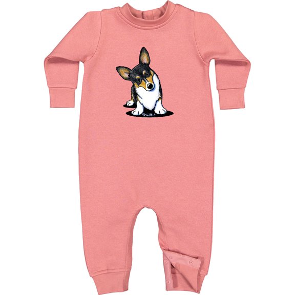 Inktastic Tri Color Corgi Baby Fleece Romper