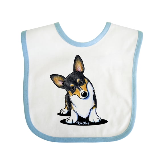 Inktastic Tri Color Corgi Boys or Girls Baby Bib