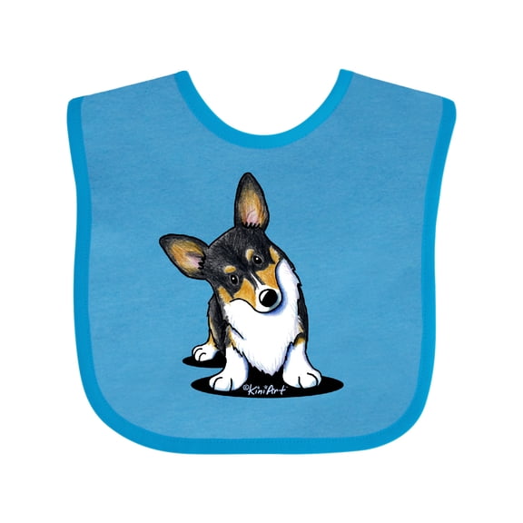 Inktastic Tri Color Corgi Boys or Girls Baby Bib
