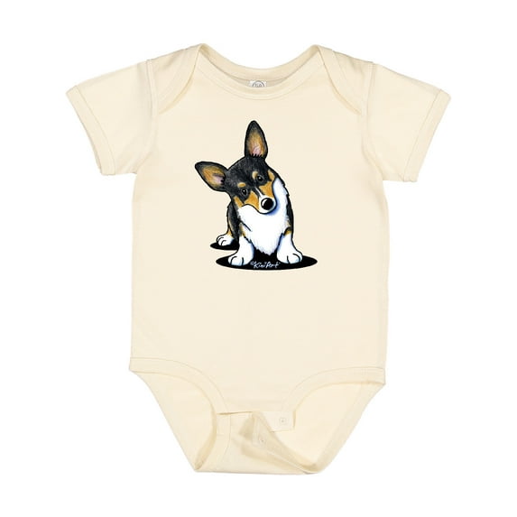 Inktastic Tri Color Corgi Boys or Girls Baby Bodysuit