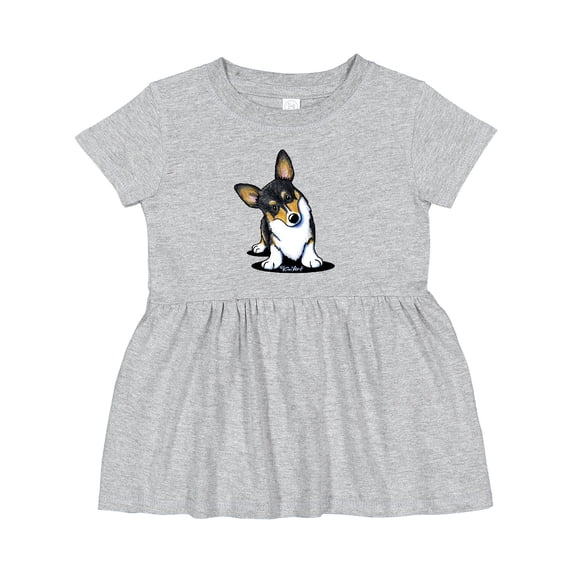 Inktastic Tri Color Corgi Girls Baby Dress