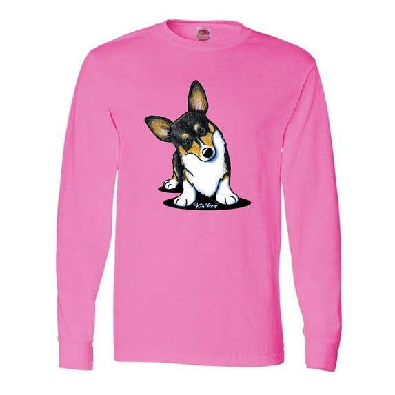 Inktastic Tri Color Corgi Long Sleeve T-Shirt