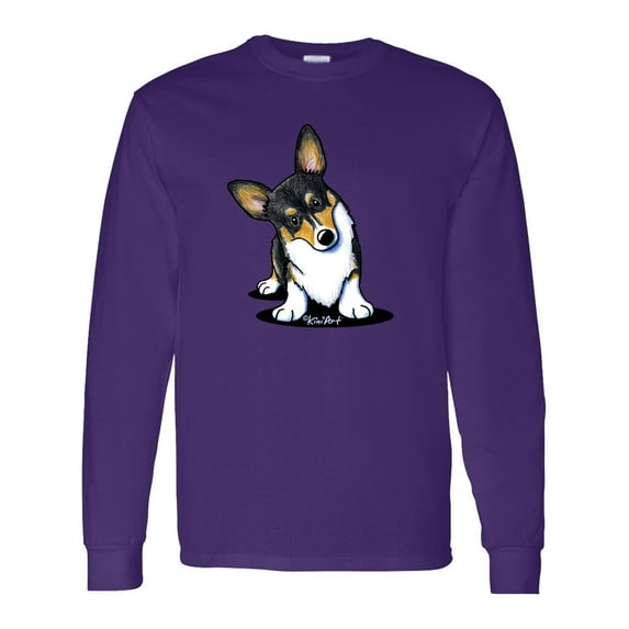 Inktastic Tri Color Corgi Long Sleeve T-Shirt