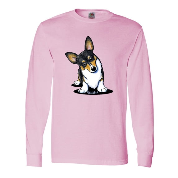 Inktastic Tri Color Corgi Long Sleeve T-Shirt