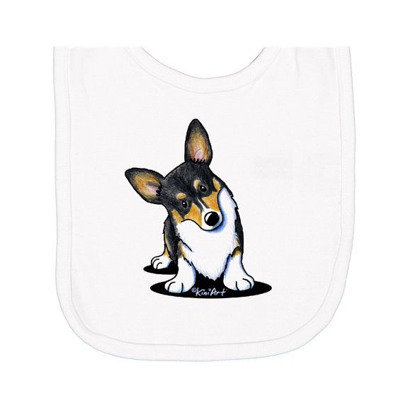 Inktastic Tri Color Corgi Newborn Bib