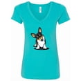 thumbnail image 1 of Inktastic Tri Color Corgi Women's V-Neck T-Shirt, 1 of 5
