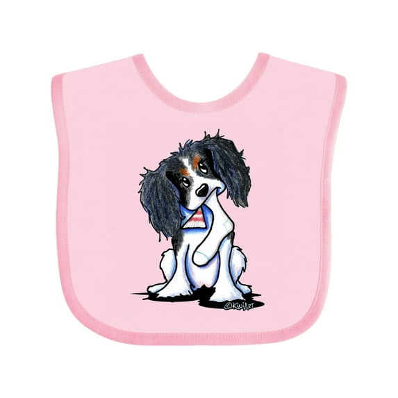 Inktastic Tri Color King Charles Spaniel Boys or Girls Baby Bib