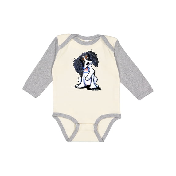 Inktastic Tri Color King Charles Spaniel Boys or Girls Long Sleeve Baby Bodysuit