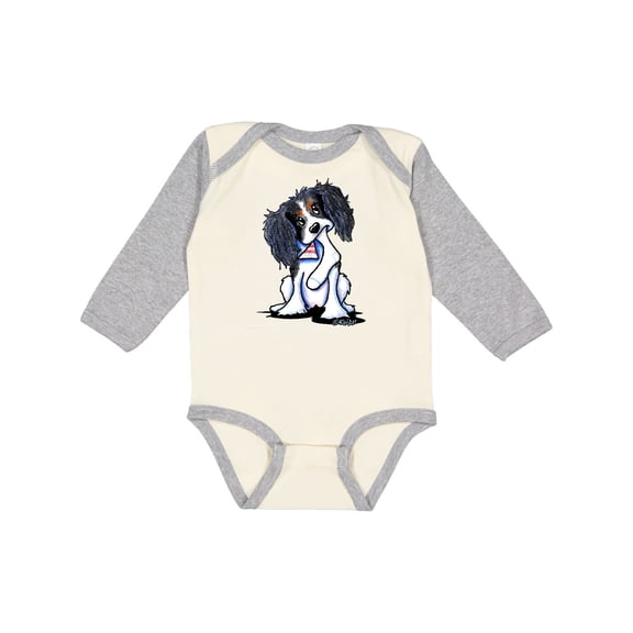 Inktastic Tri Color King Charles Spaniel Boys or Girls Long Sleeve Baby Bodysuit