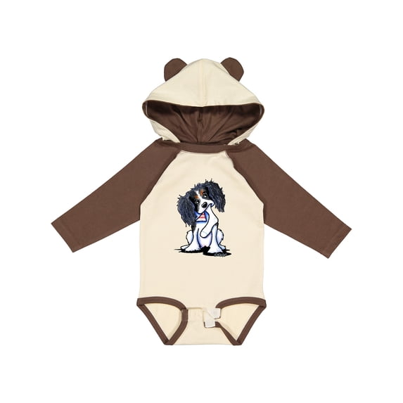 Inktastic Tri Color King Charles Spaniel Boys or Girls Long Sleeve Baby Bodysuit