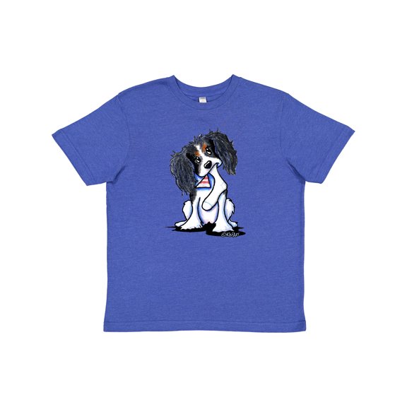 Inktastic Tri Color King Charles Spaniel Youth T-Shirt