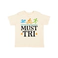 thumbnail image 1 of Inktastic Triathlon Sports Gift Must Tri Boys or Girls Toddler T-Shirt, 1 of 5