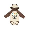 thumbnail image 1 of Inktastic Triathlon Sports Quote Must Tri Boys or Girls Long Sleeve Baby Bodysuit, 1 of 5