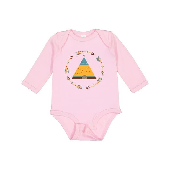 Inktastic Tribal Arrow Native Teepee Boys or Girls Long Sleeve Baby Bodysuit