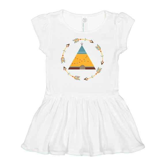 Inktastic Tribal Arrow Native Teepee Girls Baby Dress