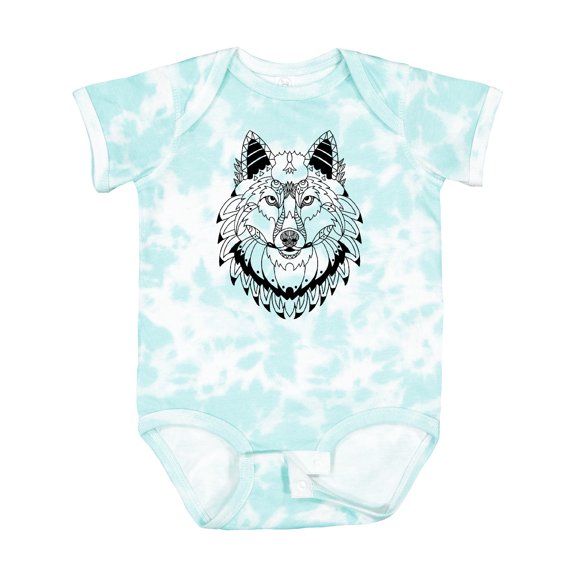 Inktastic Tribal Wolf Head Boys or Girls Baby Bodysuit