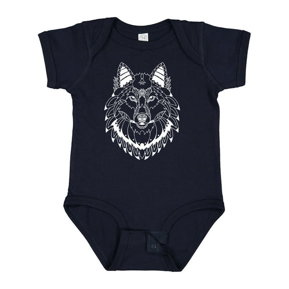Inktastic Tribal Wolf Head Boys or Girls Baby Bodysuit