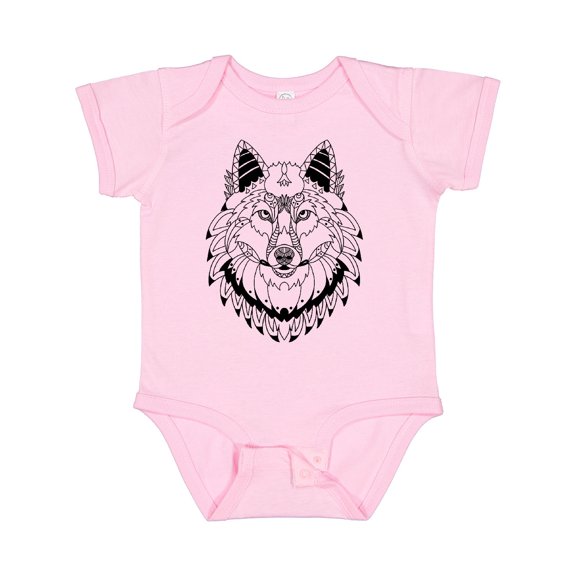 Inktastic Tribal Wolf Head Boys or Girls Baby Bodysuit