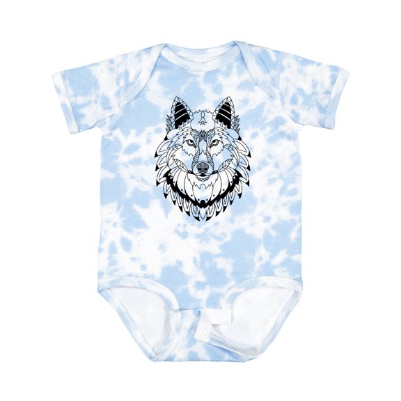 Inktastic Tribal Wolf Head Boys or Girls Baby Bodysuit