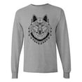 thumbnail image 1 of Inktastic Tribal Wolf Head Long Sleeve T-Shirt, 1 of 5