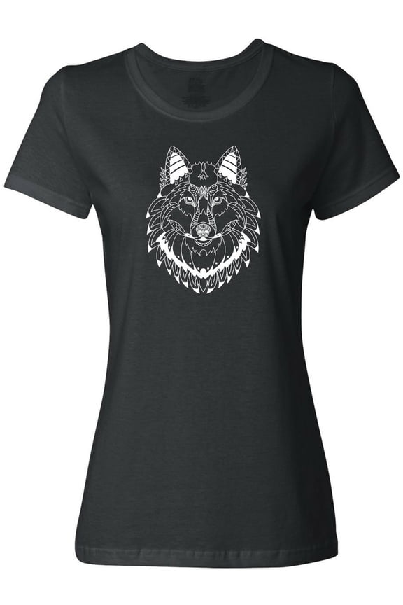 Tribal Wolf Head Women's T-Shirt