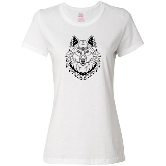 Inktastic Tribal Wolf Head Women's T-Shirt