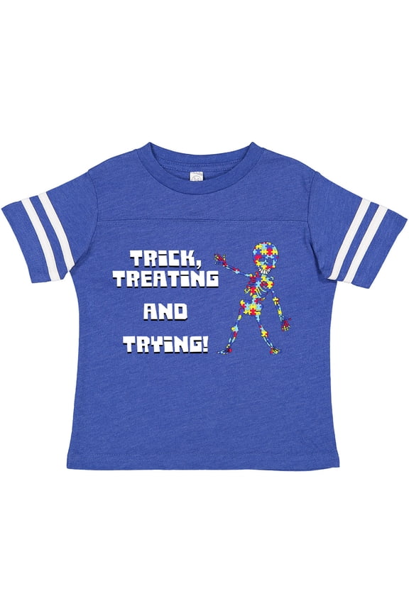 Trick Treating and Trying Autism Awareness with Zombie Boys or Girls Toddler T-Shirt
