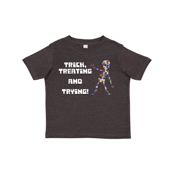 Inktastic Trick Treating and Trying Autism Awareness with Zombie Boys or Girls Toddler T-Shirt