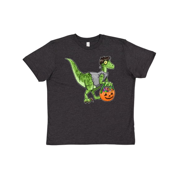 Inktastic Trick or Treat Franken-Raptor Youth T-Shirt