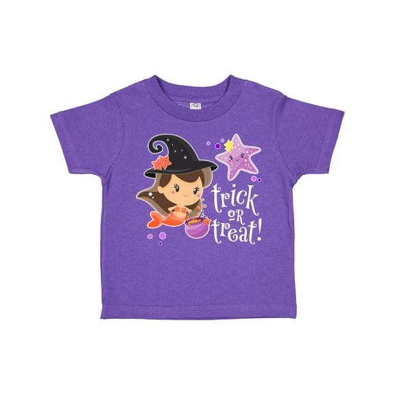 Inktastic Trick or Treat Mermaid Witch Hat Cauldron Boys or Girls Toddler T-Shirt