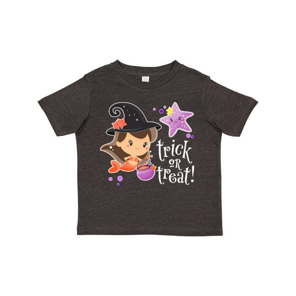 Inktastic Trick or Treat Mermaid Witch Hat Cauldron Boys or Girls Toddler T-Shirt