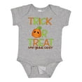 thumbnail image 1 of Inktastic Trick or Treat Now Gimme Candy with Halloween Pumpkin Boys or Girls Baby Bodysuit, 1 of 5