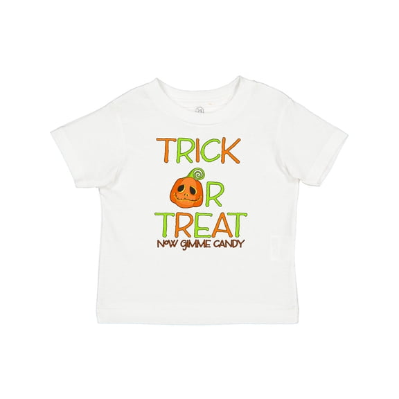 Inktastic Trick or Treat Now Gimme Candy with Halloween Pumpkin Boys or Girls Baby T-Shirt