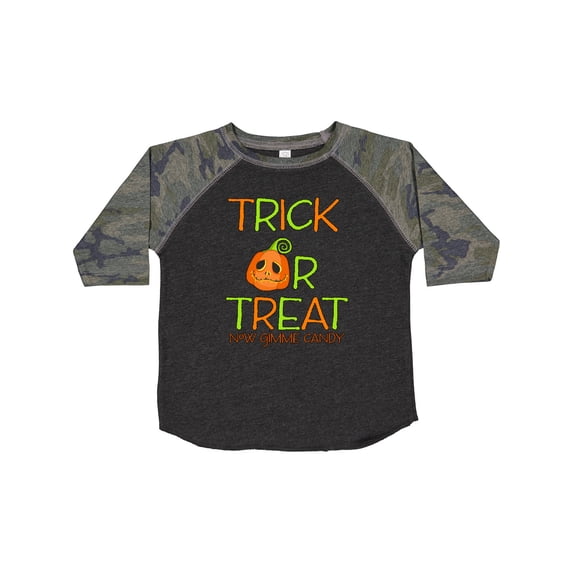 Inktastic Trick or Treat Now Gimme Candy with Halloween Pumpkin Boys or Girls Toddler T-Shirt