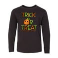 thumbnail image 1 of Inktastic Trick or Treat Now Gimme Candy with Halloween Pumpkin Long Sleeve Youth T-Shirt, 1 of 5
