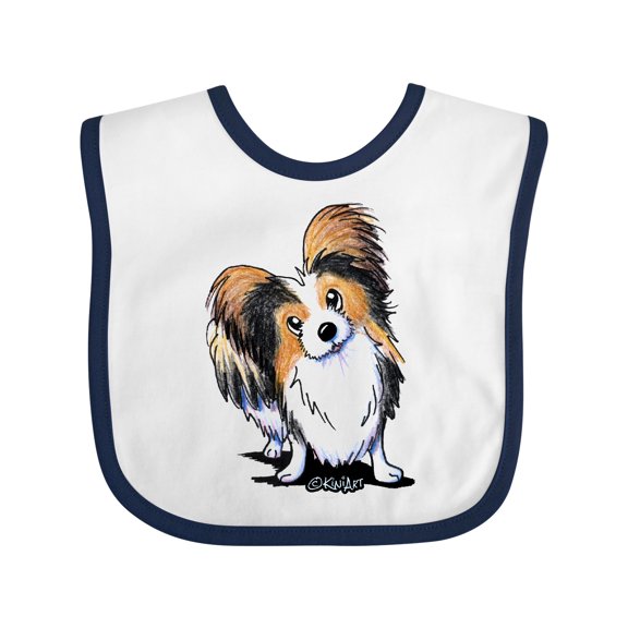 Inktastic Tricolor Papillon Boys or Girls Baby Bib
