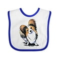 thumbnail image 1 of Inktastic Tricolor Papillon Boys or Girls Baby Bib, 1 of 4
