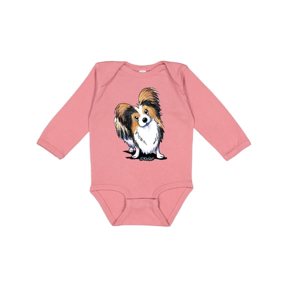Inktastic Tricolor Papillon Boys or Girls Long Sleeve Baby Bodysuit